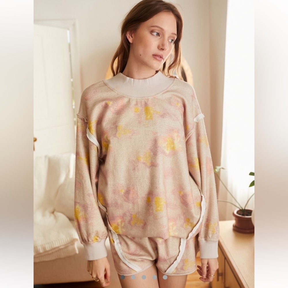 UO out from under seemed pullover sweatshirt